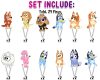 Bluey 24 Pcs Cupcake Toppers - Party Decorations Bluey 24 Pcs Cupcake Toppers - Party Decorations
