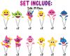 Baby Shark Cartoon Cupcake Toppers - Set of 24 Party Decorations Baby Shark Cartoon Cupcake Toppers - Set of 24 Party Decorations
