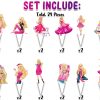 Barbie Cartoon Cupcake Toppers Barbie Cartoon Cupcake Toppers
