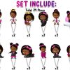 Boss Baby Girl Afro Cupcake Toppers