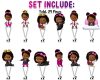 Boss Baby Girl Afro Cupcake Toppers