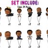Boss Baby Afro Cartoon Cupcake Toppers Boss Baby Afro Cartoon Cupcake Toppers