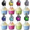 Among Us Cupcake Toppers Among Us Cupcake Toppers