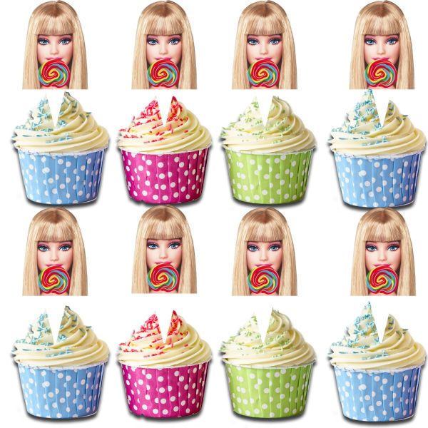 Barbie Face Cupcake Toppers