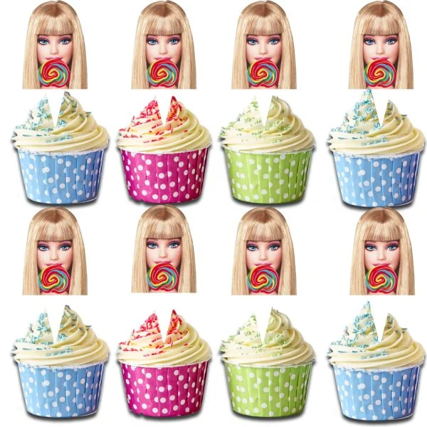Barbie Face Cupcake Toppers Barbie Face Cupcake Toppers