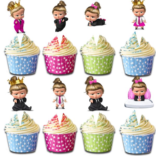 Boss Baby Girl White Hair Cupcake Toppers Boss Baby Girl White Hair Cupcake Toppers