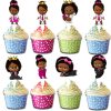 Boss Baby Girl Afro Cupcake Toppers