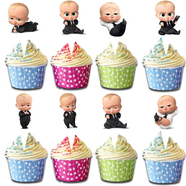 Classic Boss Baby Cartoon Cupcake Toppers