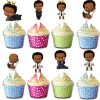 Boss Baby Afro Cartoon Cupcake Toppers Boss Baby Afro Cartoon Cupcake Toppers
