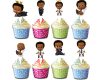 Boss Baby Afro Cartoon Cupcake Toppers Boss Baby Afro Cartoon Cupcake Toppers