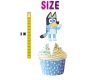 Bluey 24 Pcs Cupcake Toppers - Party Decorations Bluey 24 Pcs Cupcake Toppers - Party Decorations