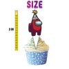 Among Us Cupcake Toppers Among Us Cupcake Toppers