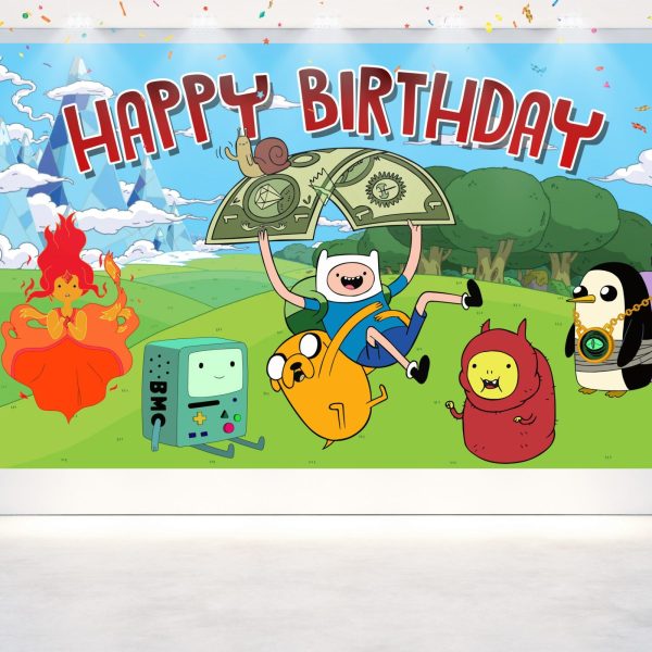 Adventure Time Party Backdrop Adventure Time Party Backdrop