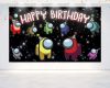 Among Us Birthday Party Backdrop Among Us Birthday Party Backdrop