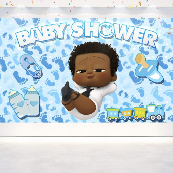Boss Baby Afro Baby Shower Backdrop Boss Baby Afro Baby Shower Backdrop