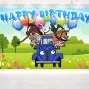 Little Blue Truck Birthday Backdrop Little Blue Truck Birthday Backdrop