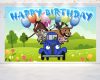 Little Blue Truck Birthday Backdrop Little Blue Truck Birthday Backdrop