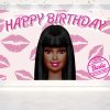 Afro Barbie Birthday Backdrop Afro Barbie Birthday Backdrop