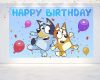 Bluey Dog Birthday Backdrop - Available in 5x3 ft & 7x5 ft Bluey Dog Birthday Backdrop - Available in 5x3 ft & 7x5 ft