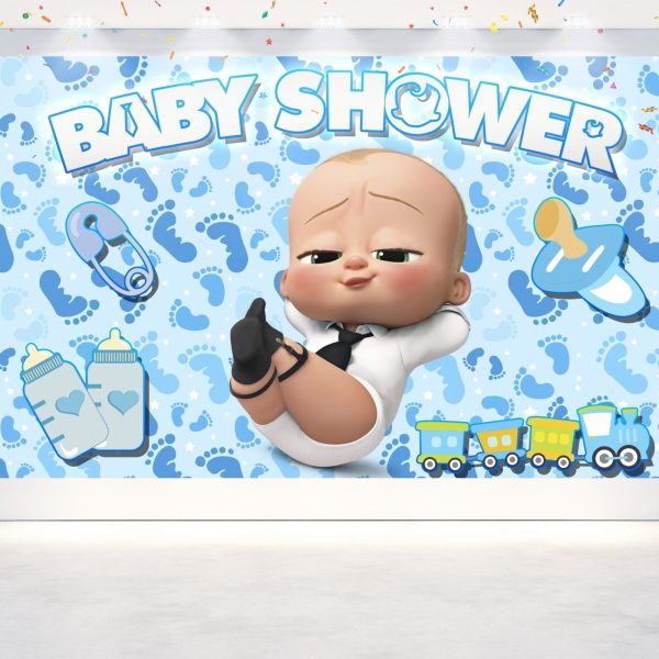 Boss Baby Cartoon Baby Shower Backdrop Boss Baby Cartoon Baby Shower Backdrop