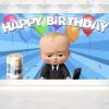 Boss Baby Cartoon Birthday Backdrop