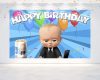 Boss Baby Cartoon Birthday Backdrop