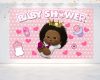 Boss Baby Afro Girl Cartoon Baby Shower Backdrop Boss Baby Afro Girl Cartoon Baby Shower Backdrop