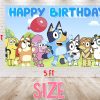 Bluey Dog Birthday Backdrop - Available in 5x3 ft & 7x5 ft Bluey Dog Birthday Backdrop - Available in 5x3 ft & 7x5 ft
