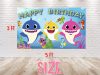 Baby Shark Cartoon Birthday Backdrop Baby Shark Cartoon Birthday Backdrop