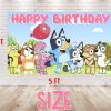 Bluey Dog Pink Birthday Backdrop - Available in 5x3 ft & 7x5 ft Bluey Dog Pink Birthday Backdrop - Available in 5x3 ft & 7x5 ft