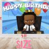 Boss Baby Afro Cartoon Birthday Backdrop - 5x3 FT and 7x5 FT Party Decoration Boss Baby Afro Cartoon Birthday Backdrop - 5x3 FT and 7x5 FT Party Decoration