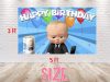 Boss Baby Cartoon Birthday Backdrop