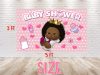 Boss Baby Afro Girl Cartoon Baby Shower Backdrop Boss Baby Afro Girl Cartoon Baby Shower Backdrop