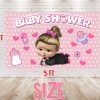 Boss Baby Girl Cartoon Baby Shower Backdrop Boss Baby Girl Cartoon Baby Shower Backdrop