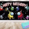 Among Us Birthday Party Backdrop Among Us Birthday Party Backdrop