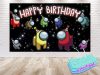 Among Us Birthday Party Backdrop Among Us Birthday Party Backdrop