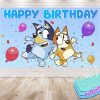 Bluey Dog Birthday Backdrop - Available in 5x3 ft & 7x5 ft Bluey Dog Birthday Backdrop - Available in 5x3 ft & 7x5 ft