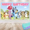 Bluey Dog Pink Birthday Backdrop - Available in 5x3 ft & 7x5 ft Bluey Dog Pink Birthday Backdrop - Available in 5x3 ft & 7x5 ft
