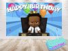 Boss Baby Afro Cartoon Birthday Backdrop - 5x3 FT and 7x5 FT Party Decoration Boss Baby Afro Cartoon Birthday Backdrop - 5x3 FT and 7x5 FT Party Decoration