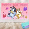 Bluey Dog Pink Birthday Backdrop - Available in 5x3 ft & 7x5 ft Bluey Dog Pink Birthday Backdrop - Available in 5x3 ft & 7x5 ft