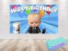 Boss Baby Cartoon Birthday Backdrop