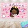 Boss Baby Afro Girl Cartoon Baby Shower Backdrop Boss Baby Afro Girl Cartoon Baby Shower Backdrop