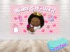 Boss Baby Afro Girl Cartoon Baby Shower Backdrop Boss Baby Afro Girl Cartoon Baby Shower Backdrop