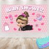 Boss Baby Girl Cartoon Baby Shower Backdrop Boss Baby Girl Cartoon Baby Shower Backdrop