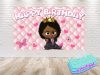 Boss Baby Afro Girl Cartoon Birthday Backdrop Boss Baby Afro Girl Cartoon Birthday Backdrop
