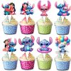 Stitch and Lilo Cupcake Toppers – 24 PCS Cute Cartoon Decorations for Kids Birthday Party Stitch and Lilo Cupcake Toppers – 24 PCS Cute Cartoon Decorations for Kids Birthday Party