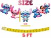 Stitch Birthday Party Garland – 5 Cutout Hanging Characters with Ribbon – Cute Stitch and Lilo Banner for Baby Shower, Kids Birthday, Luau Theme Stitch Birthday Party Garland – 5 Cutout Hanging Characters with Ribbon – Cute Stitch and Lilo Banner for Baby Shower, Kids Birthday, Luau Theme
