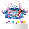 Lilo and Stitch Cake Topper – Happy Birthday Decoration for Kids – Cardstock Topper with Blue Sticks and Glue Dots – 6x8 inch Lilo and Stitch Cake Topper – Happy Birthday Decoration for Kids – Cardstock Topper with Blue Sticks and Glue Dots – 6x8 inch