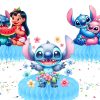 Stitch Party Honeycomb Centerpieces – 5 PCS Table Decorations for Kids Birthday or Baby Shower – Stitch and Lilo Blue Floral Theme Stand-Up Cutouts Stitch Party Honeycomb Centerpieces – 5 PCS Table Decorations for Kids Birthday or Baby Shower – Stitch and Lilo Blue Floral Theme Stand-Up Cutouts