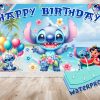 Stitch & Lilo Happy Birthday Party Backdrop Banner | 5x3ft Waterproof Kids Celebration Decor Stitch & Lilo Happy Birthday Party Backdrop Banner | 5x3ft Waterproof Kids Celebration Decor